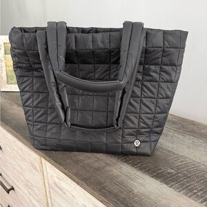 lululemon athletica Black Quilted Tote